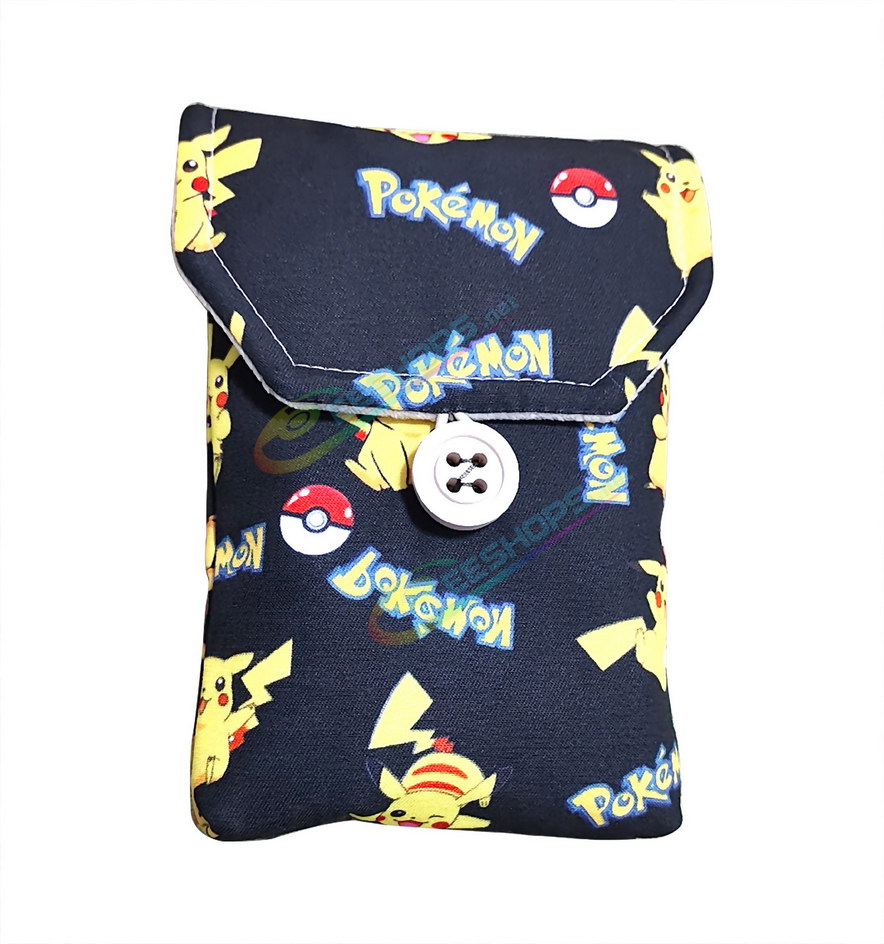 Best Nintendo GameBoy Classic Soft Storage Bag Thickened Protective Carry Pouch Pokemon Edition Black, Cheap New Game Boy Fat DMG-1 Handheld Console, Handmade Custom Thickened Water / Impact Resistant Carry Travel Pouch Pocket Free Shipping