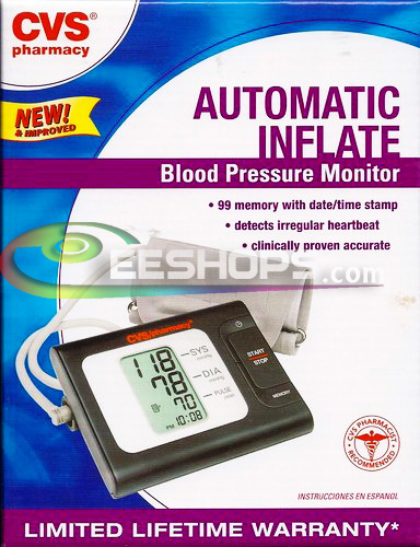 Offical CVS pharmacy Automatic Inflate Blood Pressure Monitor Model CVSBPAUTO New In Box