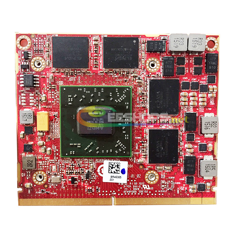 Original AMD FirePro M5100 GDDR5 2GB Graphics Video Card for HP Elitebook 8540W 8560W 8770W DELL M4600 M4700 M4800 Mobile Workstation Laptop MXM VGA Board Upgrade Replacement Repair Parts Free Shipping