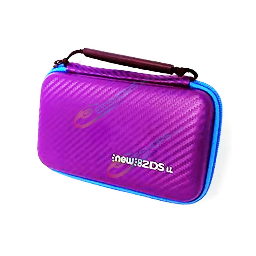 Best New Nintendo 2DS XL / LL Hard Carry Case Protective Storage Bag Purple Color, New2DSXL 2DSXL 2DSL Handheld Game Console, Portable Anti-Impact Hard-wearing Protection Travel Carrying Bag with Handle Accessories Free Shipping