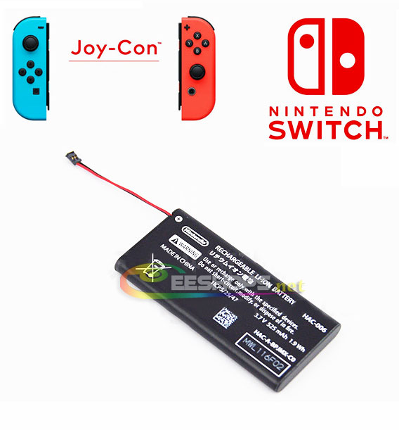 Original Rechargeable Li-ion Battery Pack HAC-006 for Nintendo Switch NS Game Console L/R Joy-Con Controllers 525mAh Replacement Repair Parts