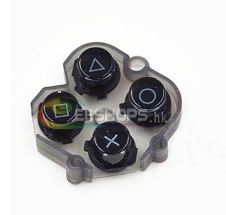 Genuine New Right Control Key Function Button + Rubber Mat for Sony Playstion PS Vita PSV 1000 PSV1000 Console Replacement Repair Parts Black