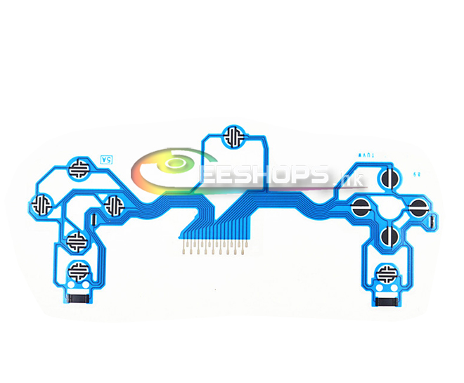 Best New Genuine Key Pad Conducting Film Flex Cable for Sony PlayStation 4 PS4 Wireless DualShock 4 Controller Controllers Part Blue Free Shipping