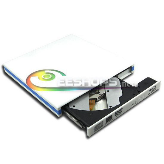 Laptop USB 3.0 6X Blu-ray Player 50GB BD-RE BD-ROM Disc Combo Reader for Asus U30J U30JC U30SD B43J B43E B53J B53E B53S B53F N53S N56V N56VJ N56VZ N56JK External Portable Slim DVD Dive White