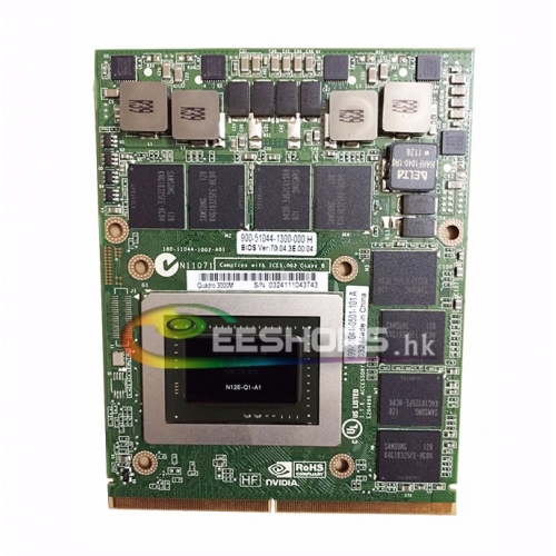 Genuine New Dell Precision M6600 M6800 Mobile Workstation NVIDIA Quadro 3000M Q3000M N12E-Q1-A1 Laptop Graphics Video Card GDDR5 2GB VGA Board