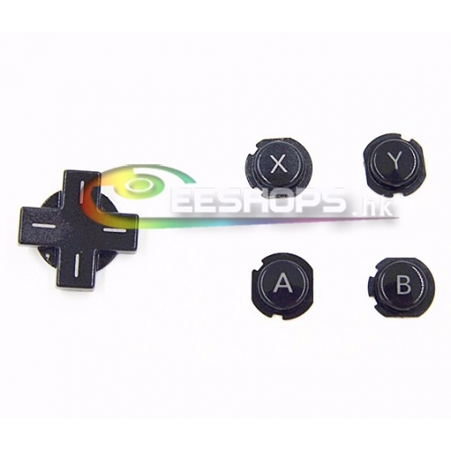 Cheap Genuine Direction Arrow Key & A B X Y Keys Buttons 5pcs Set Black Color for Nintendo 3DS Game Console Replacement Repair Part Free Shipping