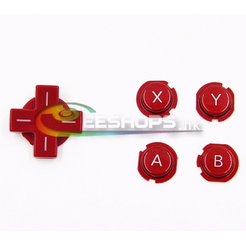 Cheap Genuine Direction Arrow Key & A B X Y ABXY Keys Buttons 5pcs Set Red Color for Nintendo 3DS Game Console Replacement Repair Part Free Shipping