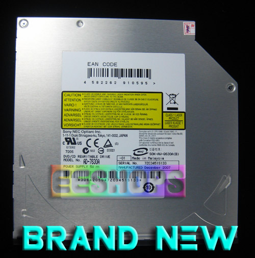 Original Brand NEW Sony NEC AD-7630A 8X DVD RW DL Burner 24X CD-R Writer Slot-in IDE Internal Drive