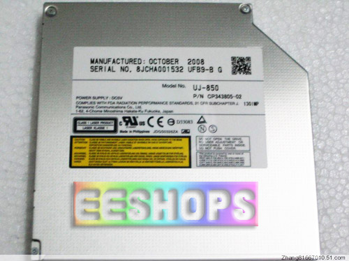 UJ-850 DVD RW Drive for HP DV1000 DV2000 DV3000