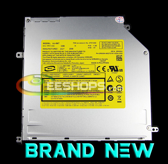 New Original Dell Superdrive 8X DVD CD RW Burner 9.5mm Super Slim Internal IDE Drive Panasonic UJ-867