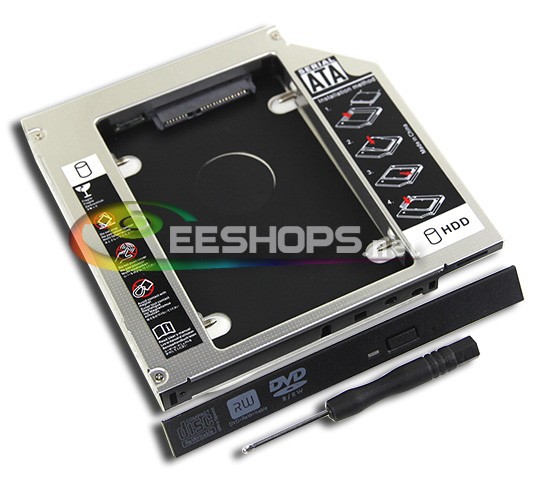 Brand New 2nd HDD SSD Caddy SATA3 Second Hard Drive Enclosure DVD SuperDrive Optical Bay