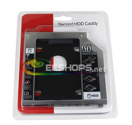 Brand New 2nd HDD SSD Caddy SATA3 Second Hard Drive Enclosure DVD SuperDrive Optical Bay