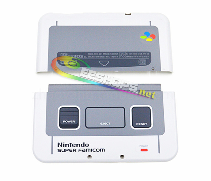 Genuine Top Surface Cover Upper Shell Case + Battery Door for Nintendo New 3DS New3DS XL Japan Super Famicom SFC Limited Edition Replacement