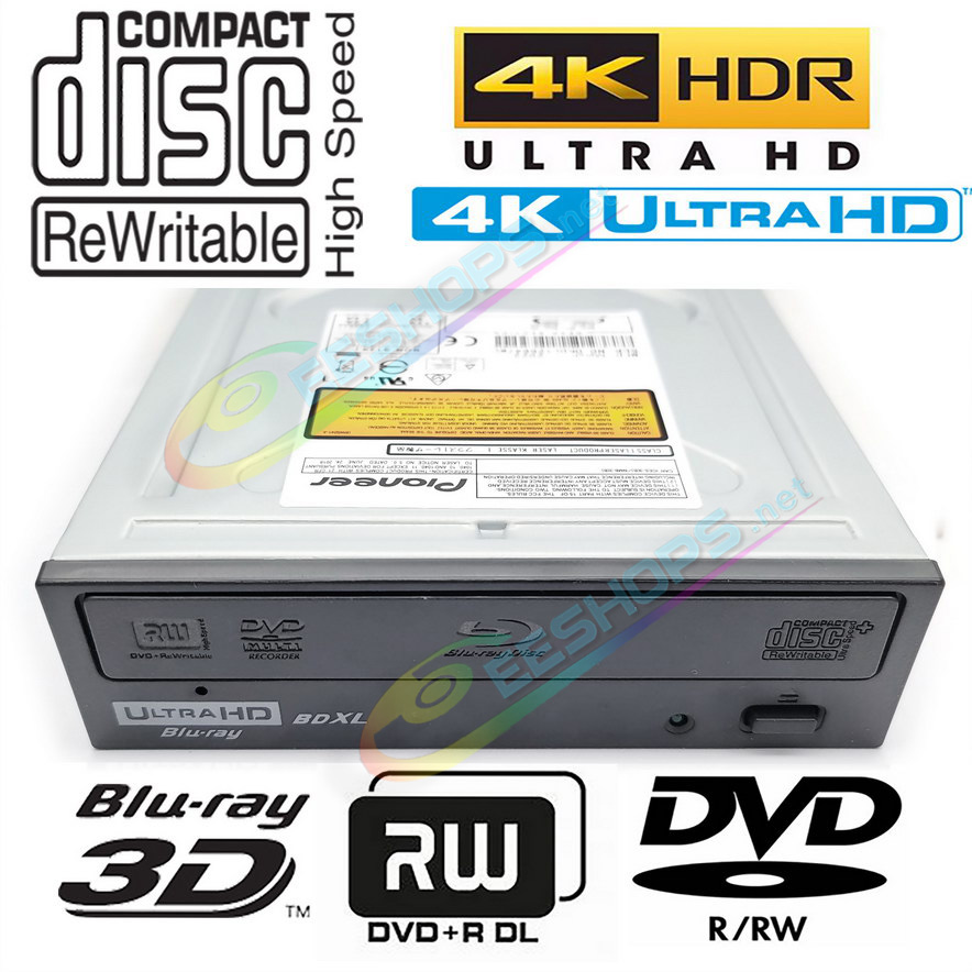 Cheap Genuine Pioneer BDR-S12XJ BDR-212UBK 4K Ultra HD 3D Blu-ray DVD Movies Disc Player, Best Double Layer 16X BD-RE DL BDXL TL QL M-Disc Burner DVD+R/RW DVD-RAM CD-RW Writer, New Tower Computer Internal SATA Optical Drive Free Shipping