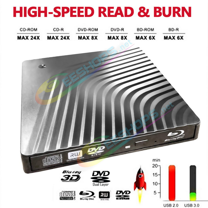 Cheap 2-in-1 USB-C Portable External Blu-ray Players & Recorders Optical Drive + Carry Case, Best Lenovo Legion 5 2 Pro Slim 9i 7i Y700 Y90 Y540 Y530 GO Gaming Laptop Tablet PC, Dual Layer 6X 3D BD-RE 8X DVD+RW DL Writer + Carrying Bag Free Shipping