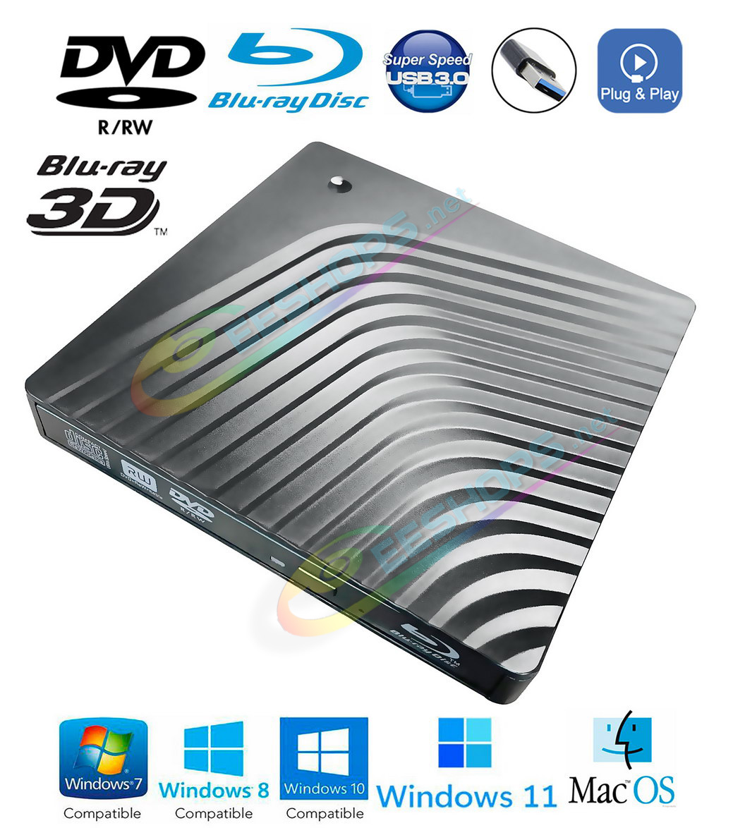 Cheap 2-in-1 USB-C External 6X 3D Blu-ray DVD Disc Player, Best Lenovo Legion 5 2 Pro Slim 9i 7i Y700 Y70 Y90 Y540 Y530 GO Gaming Laptop Tablet PC, Type-A 3.0 BD-ROM Combo Reader Dual Layer 8X DVD+-R/RW DL CD-RW Burner Optical Drive Black Free Shipping
