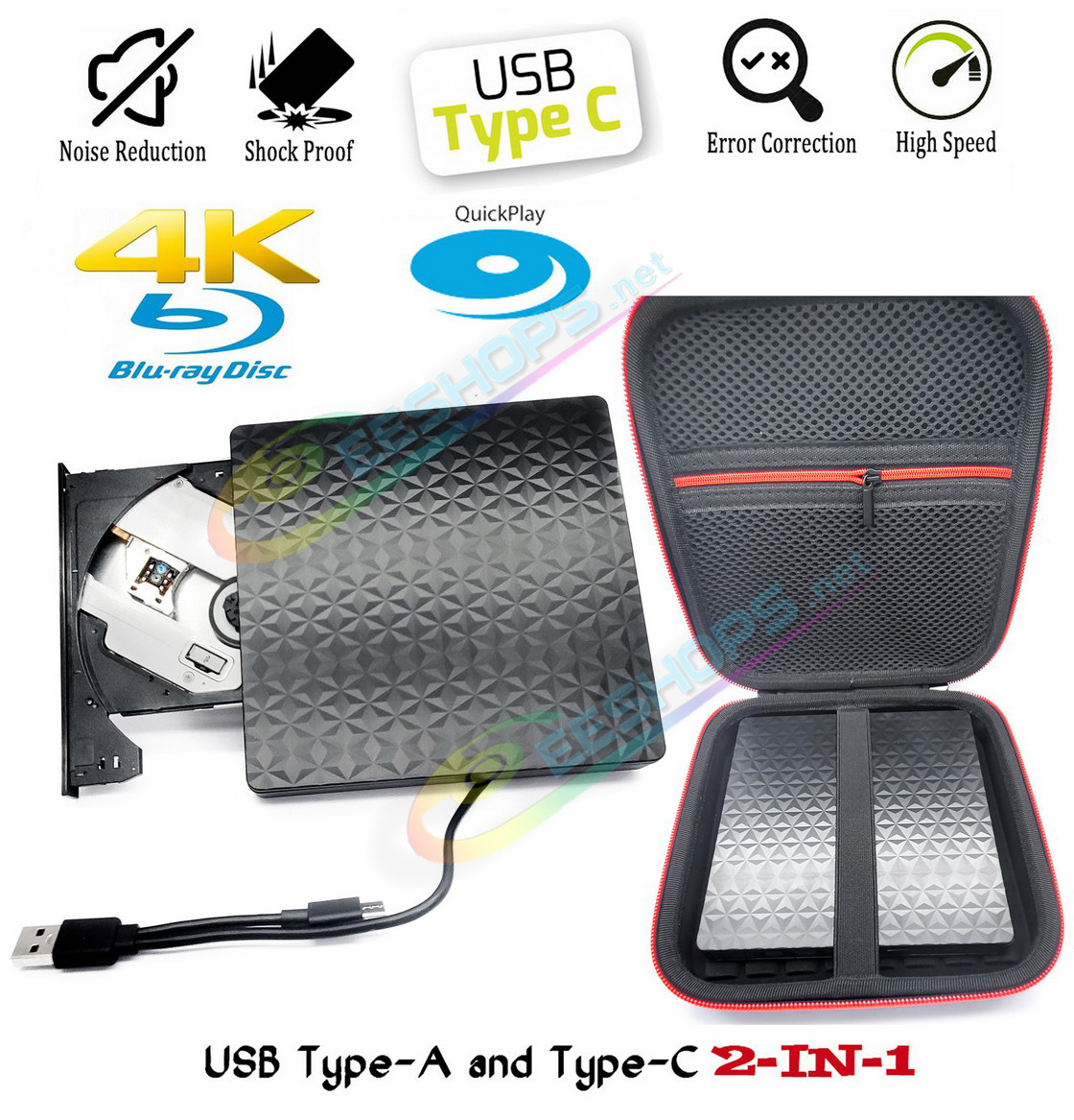 Best Portable Slim 4K Ultra HD 3D UHD Blu-ray Player External USB-C Optical Drive + Storage Bag, Cheap Asus VivoBook S 15 Pro 16X 14X 15X 17X S15 S14 S16 F512 Flip Laptop, New 2-in-1 6X BD-RE SL/DL/TL/XL M-DISC 8X DVD-RW 24X CD-R Burner Free Shipping