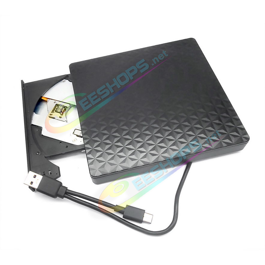 Cheap USB-C Ultra Slim External 3D Blu-ray and DVD Player / BD-RE Burner, Best Lenovo Yoga 6 Slim 7i 9i X390 Book 7X Pro 730 C940 C930 Laptop, New 2-in-1 Slim 6X BD-R DL 8X DVD+-R/RW DVDRAM DL 24X CD-RW Disc Writer Portable Optical Drive Free Shipping