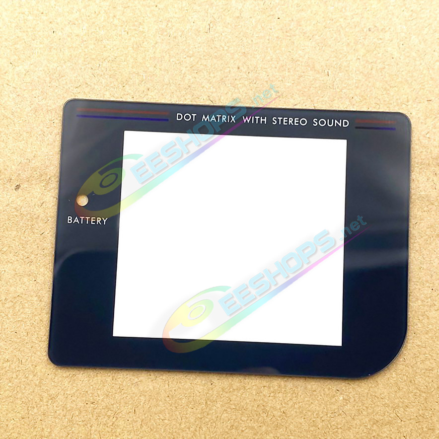 Best Nintendo GameBoy Glass Mirror Protective Screen Upper Cover Black Color Pack 2 Replacement, Cheap Game Boy GB Fat Handheld Console Classic Scratch-Proof Top Display Protector Surface with Back Double-Sided Tape Two PCS Free Shipping