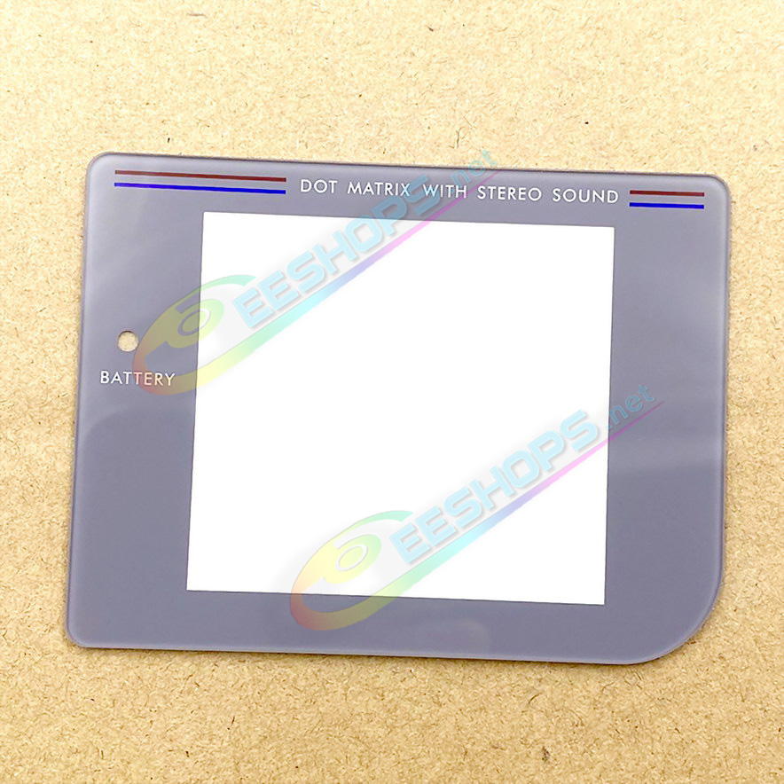 Best Nintendo GameBoy Glass Mirror Protective Screen Upper Cover Pack 2 Replacement, Best New Game Boy GB Fat Handheld Console Classic Grey Scratch-Resistant Top Display Protector Surface with Double-Sided Tape Two PCS Free Shipping