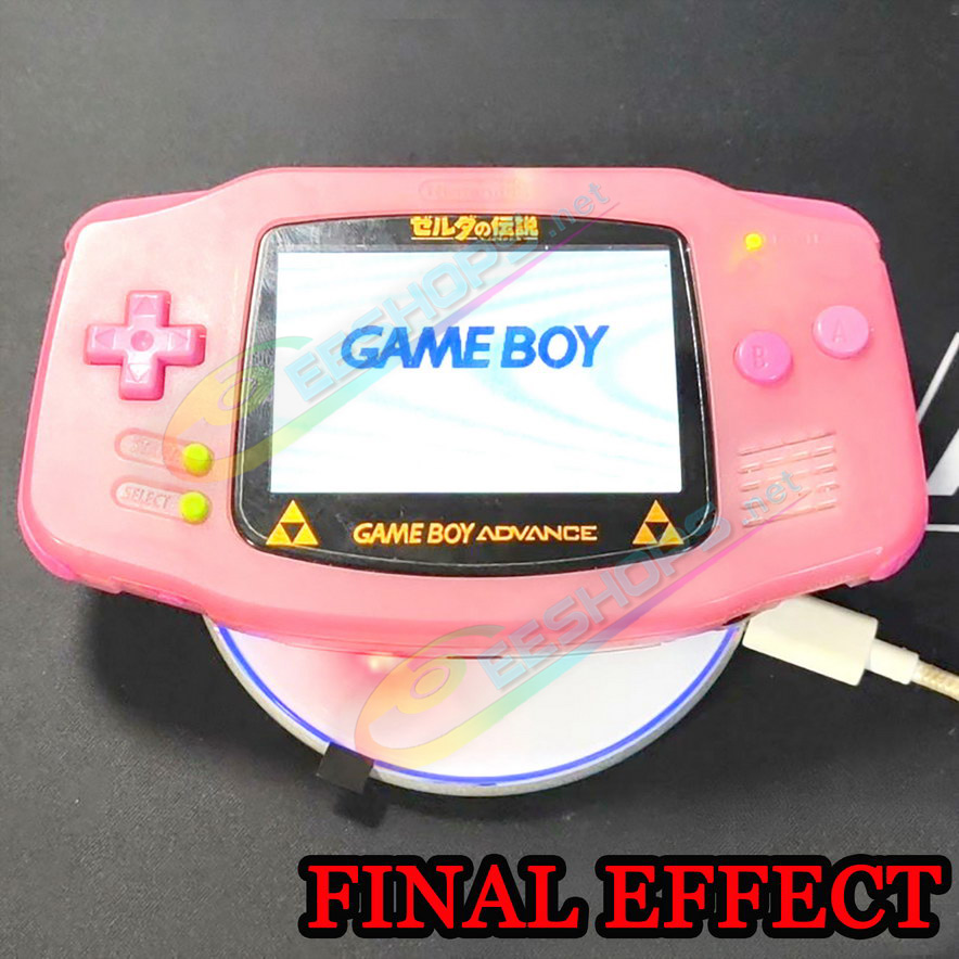 Best Nintendo GameBoy Advance Type-C Mod Kit Rechargeable Battery Pack 1800 mAh Wireless Charging Replacement, Cheap GBA Handheld Game Console Long Life USB-C Charging Large Capacity Li-ion Lithium Module with Clear Cover Free Shipping
