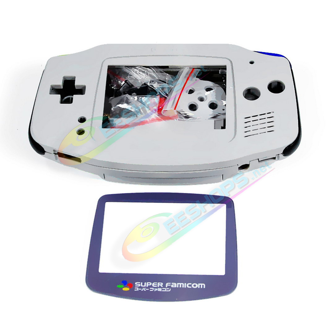 Cheap Nintendo GameBoy Advance Extra Housing Shells Full Set Limited Grey Replacement, Best New GBA Handheld Console, DIY SFC / SNES Edition Outer Case Covers W/ Protective Screen, Buttons, Screws, Tool Free Shipping