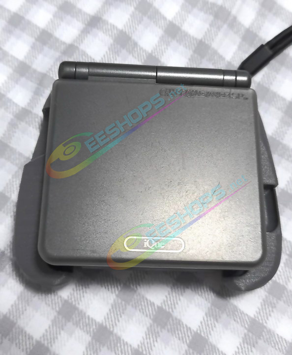 Best Nintendo GameBoy Advance SP Extra Back Clip Rechargeable Battery 3670 mAh with Handle Grip Replacement, Cheap New GBA SP GBASP Handheld Game Console Large Capacity Super Long Life Type-C PD Charging Power Bank + Black-Grey Shell Free Shipping