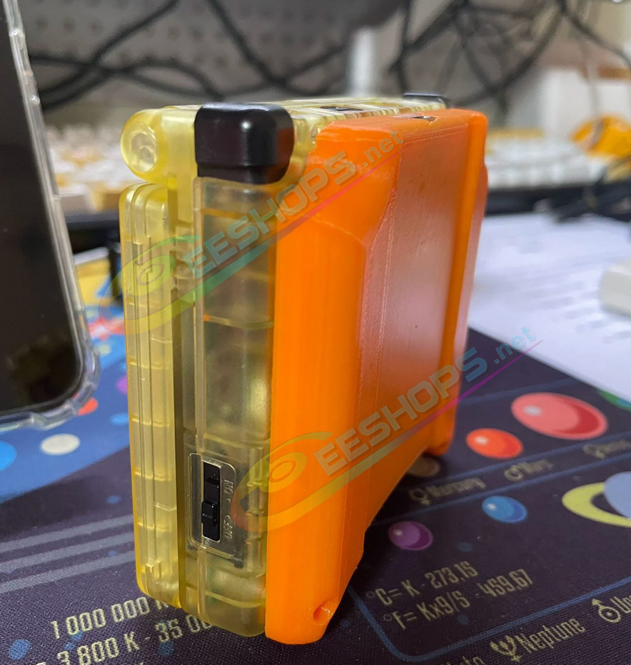 Best Nintendo GameBoy Advance SP Extra Back Clip Battery Pack 3670 mAh Thickened Ultimate Edition, Cheap New GBA SP GBASP Handheld Console Super High Capacity Type-C PD Charge Power Bank with Orange Housing Shell Free Shipping