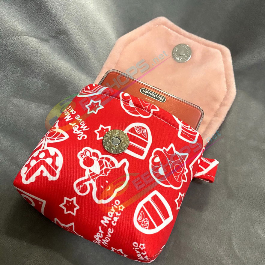 Best Nintendo GameBoy Advance SP Storage Bag Soft Carrying Protective Pouch Super Mario Bro Edtion Red Color, Cheap Game Boy Advanced GBA SP Handheld Console Unique Handcraft Waterproof Impact Resistance Portable Carry Pocket Free Shipping