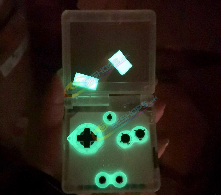 Cheap Nintendo GameBoy Advance SP Clear Housing Shells + Collection Box Full Set Replacement, Best Game Boy GBA SP Console, Transparent Outer Enclosure, Storage Case, Screen Cover, Buttons, Screws, Luminous Pads / Plugs, Tools Free Shipping