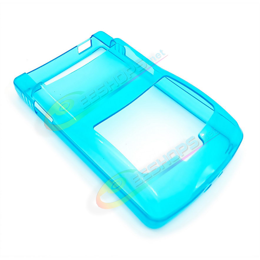 Best Nintendo GameBoy Color Soft Housing Cover Protective Crystal Case Clear Blue, Cheap Game Boy GBC Handheld Game Console Scratch-Resistant Impact Resistance TPU Outer Protector Protection Casing Sleeve Accessories Free Shipping