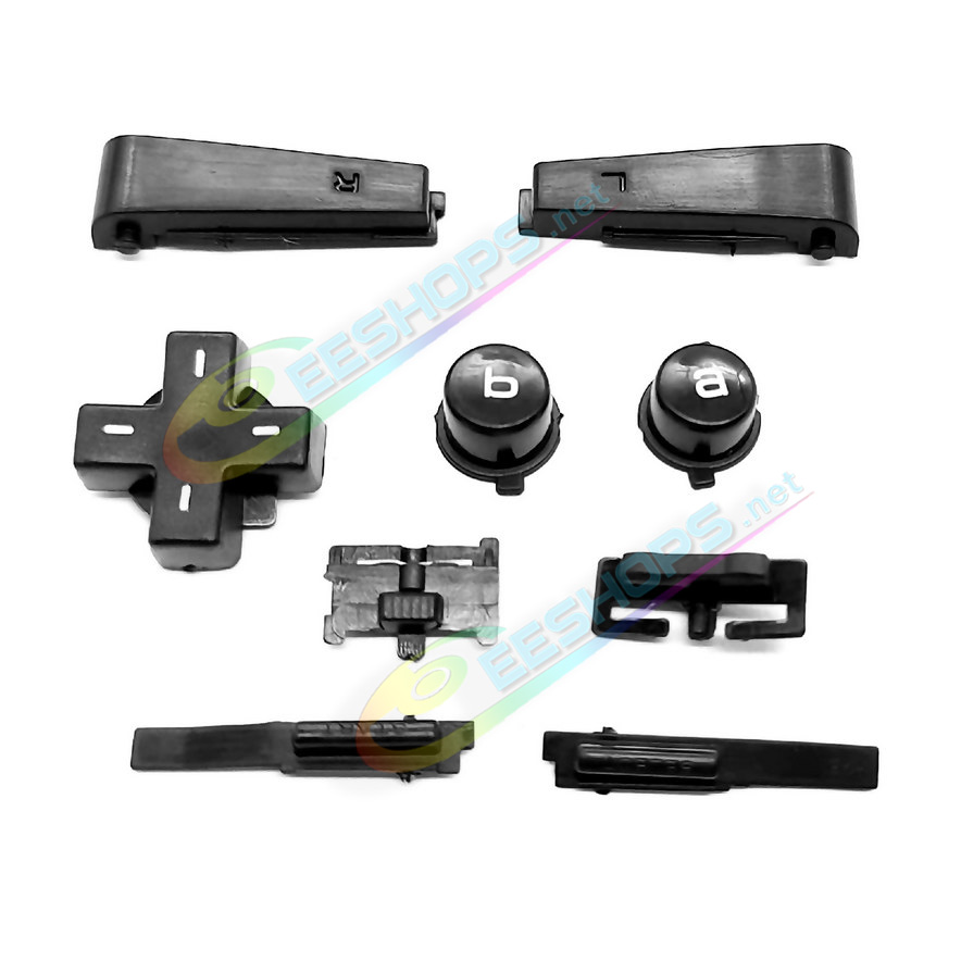 Cheap Nintendo GameBoy Micro Extra Buttons 9 PCS Set Black Color Replacement, Best New Game Boy Micro Handheld Game Console DIY D-Pad A B L R Shoulder Start Select Power Volume Function Key Button Spare Parts Accessories Free Shipping