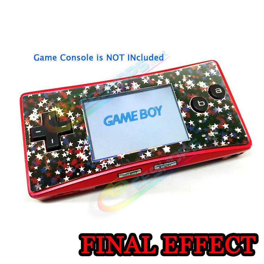 Cheap Nintendo GameBoy Micro Faceplate Replacement Extra Top Shell Stars Pattern, Best Game Boy Micro GBM Handheld Console, DIY Custom Starry Sky Colorful Scratch-Proof Upper Face A Protective Screen Cover Coverplate Accessories Free Shipping