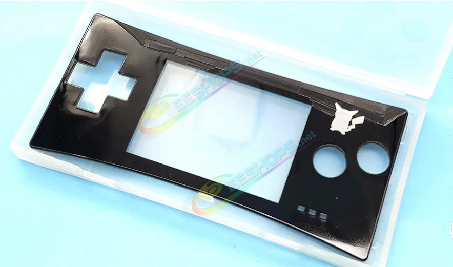 Cheap Nintendo GameBoy Micro Extra Faceplate Replacement Pokemon Black Limited Top Cover Plate, Best Game Boy Micro GBM Handheld Console, Customized Pikachu Edition Upper Face A Protective Screen Cover Coverplate Accessories Free Shipping