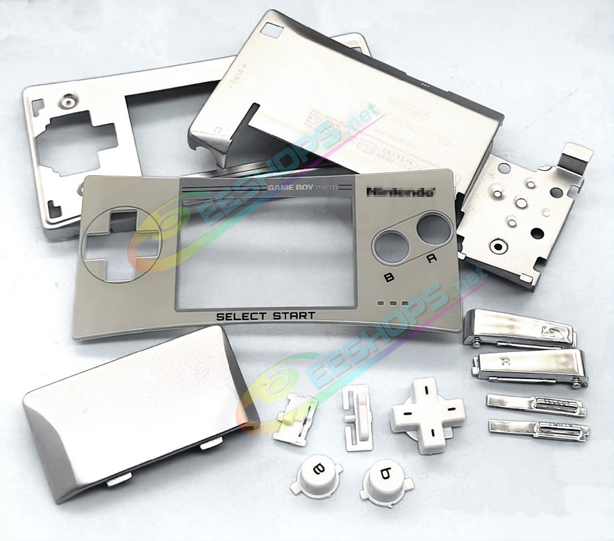Cheap Nintendo GameBoy Micro Extra Housing Case Shells + Top Faceplate Limited Black Pikachu Edition Replacement, Best GBM Console DIY Aluminum Outer Enclosure Covers Plates / Shoulder / White Buttons / Screws Set Accessories Free Shipping