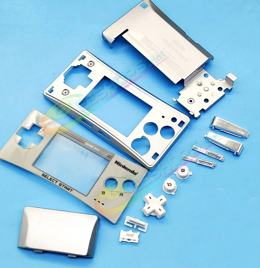 Cheap Nintendo GameBoy Micro Extra Housing Case Shells + Top Faceplate Limited Black Pikachu Edition Replacement, Best GBM Console DIY Aluminum Outer Enclosure Covers Plates / Shoulder / White Buttons / Screws Set Accessories Free Shipping
