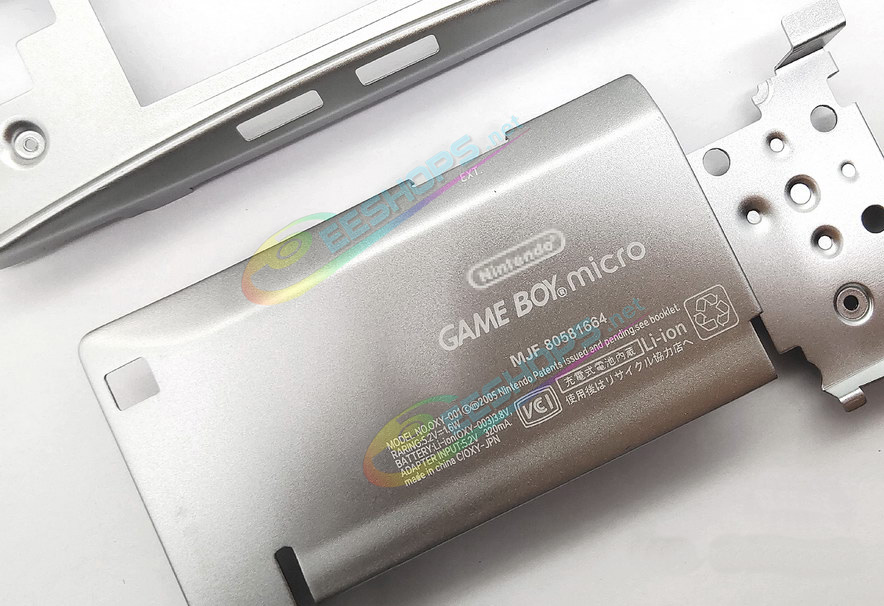 Cheap Nintendo GameBoy Micro Extra Alloy Housing Case Sells + Top Faceplate Silver Color Full Set Replacement, Best Game Boy Micro GBM Handheld Console, DIY Aluminum Outer Enclosure / Battery Cover Plates / Shoulder & Buttons / Screws Free Shipping