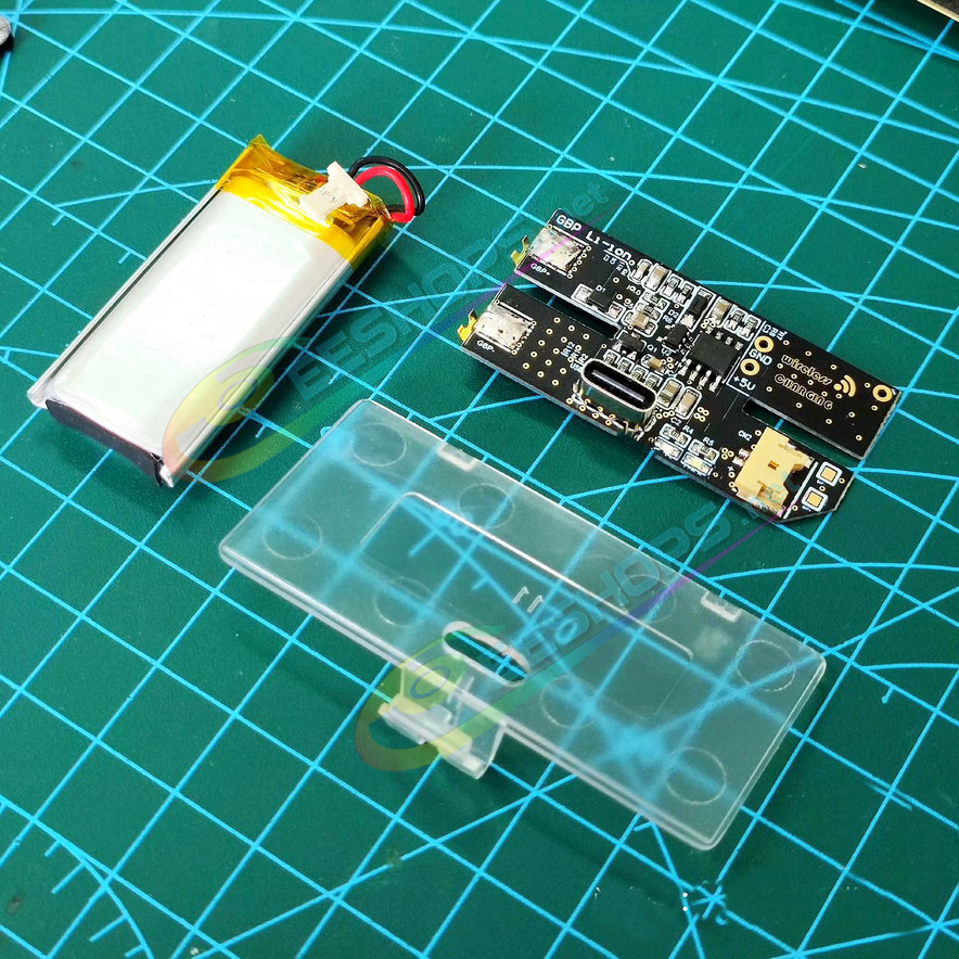 Best Nintendo GameBoy Pocket Rechargeable Battery Pack Type-C Mod Kit 700 mAh Replacement, Cheap Game Boy GBP Handheld Console 4-6 Hours Super Long Life USB-C Charging Lithium Module with Clear Rear Cover Set Free Shipping