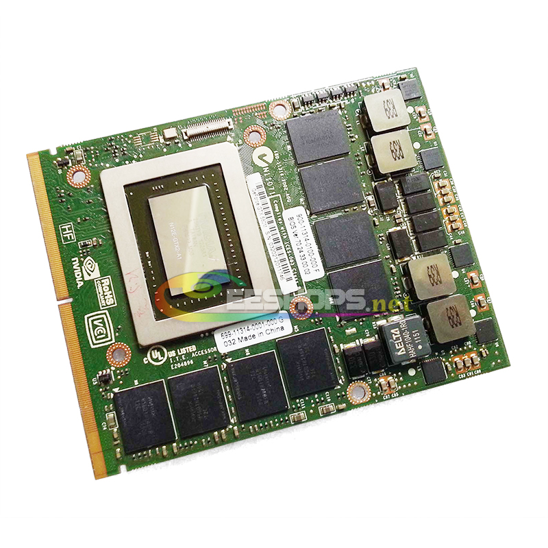 Original Dell Alienware M15X M17X R2 R3 R4 M18X R2 Gaming Laptop nVidia Geforce GTX 660M GTX660M MXM 3.0B GDDR5 2GB 2 GB Graphics Video Card N13E-GE-A2 VGA Board Replacement Repair Parts Free Shipping