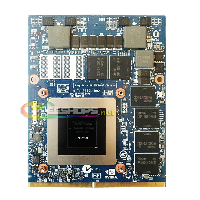 Genuine New 6GB GDDR5 Graphics Video Card NVIDIA GeForce GTX 870M for MSI Clevo P170 P370 Dell Alienware M17X R2 R4 M18X R2 R3 Laptop Computer N15E-GT-A2 MXM VGA Board Upgrade Replacement Parts Free Shipping