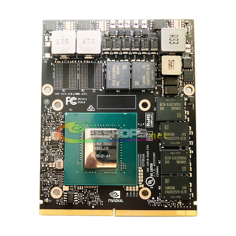 Genuine New Laptop 6GB 6 GB GDDR5 Graphics Video Card for Lenovo ThinkPad P71 P52 MSI WE73 WS63 WE63 15 17 Inch Mobile Workstations NVIDIA Quadro P3000 MXM 3.1 VGA Board Replacement Spare Parts Free Shipping