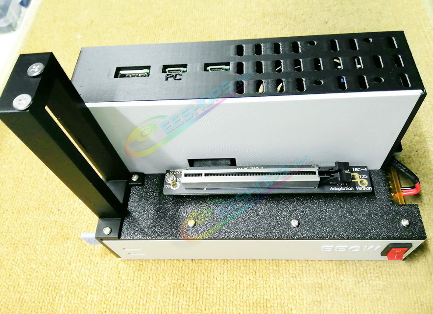 External Graphics Card Dock GPU Enclosure + 550W Server Platinum Power Supply, Best Lenovo Legion Go handheld Game Console GDP Win 4 2023 2024 Thunderbolt Gaming PC, Extra PCI Video Card Housing PCIE X16 Adapter JHL6540 White Assembly Free Shipping