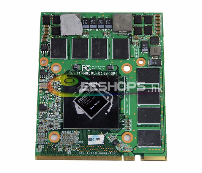 Original Best for Clevo M86TU M860L MSI MS-11VC Laptop NVIDIA GeForce 9800M GT GS 512MB GDDR3 512MB MXM III Graphics Video Card VGA Board Replacement