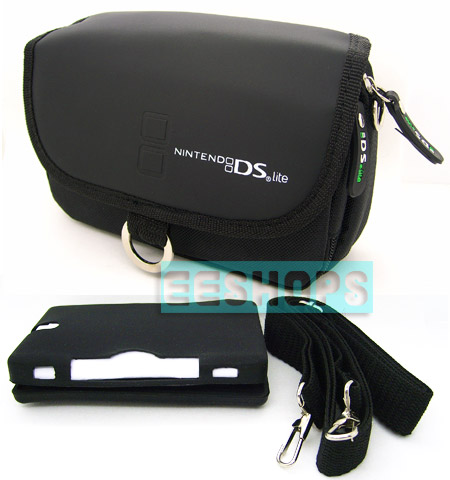 New NDSL Nintendo DS Lite Case Bag Carrying Pouch Black