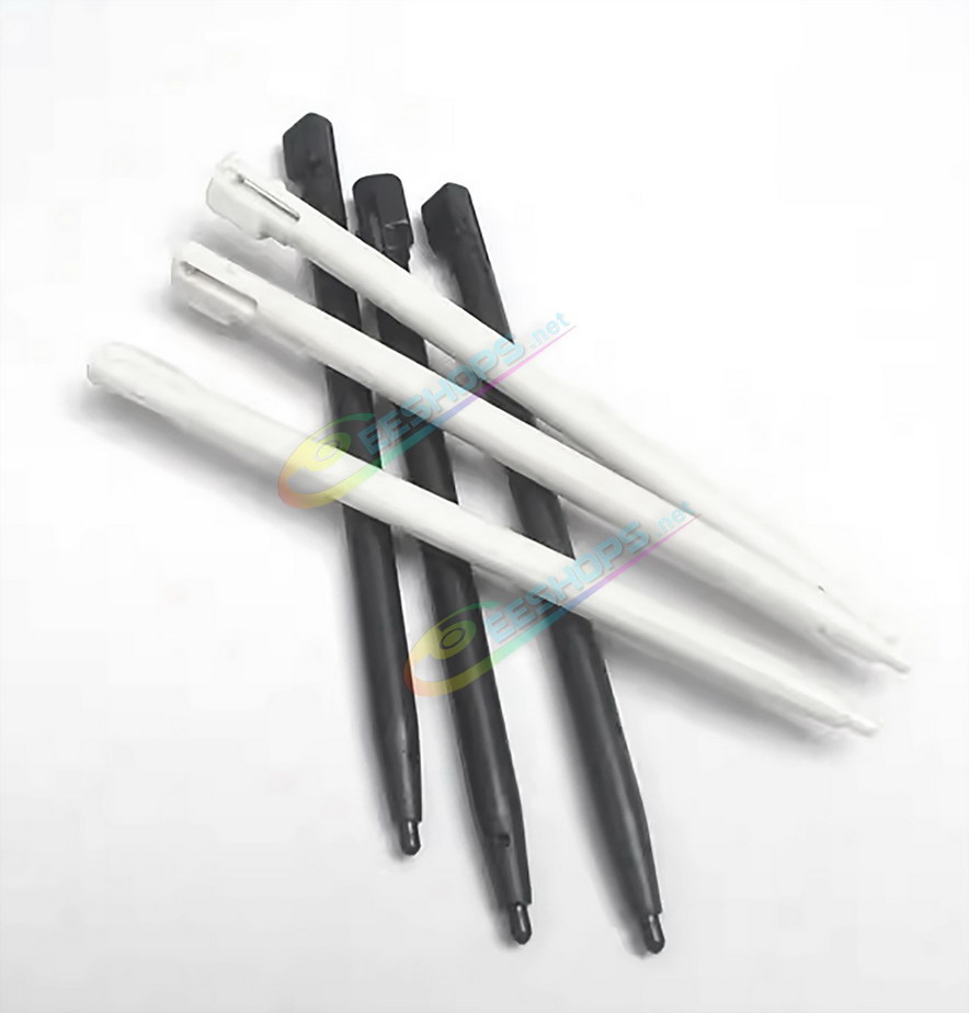Cheap Nintendo DSi Extra Stylus Touch Pen Pack 6 Set Replacement, Best NDSi Handheld Game Console, New Three Black / Three White Plastic Resistive Pens Pencil Touchpen Six PCS Spare Parts Accessories Free Shipping