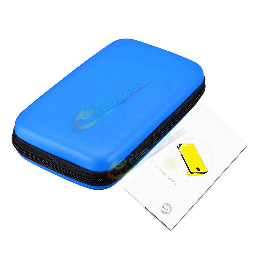 Best Nintendo 2DS Hard Carrying Bag Storage Bag Red Color with Hand Strap + Screen Protective Film, Cheap 2DS Handheld Game Console, Portable Anti-Impact Travel Carry Bag + Nano high-Clear Display Protector + Hand Strap Accessories Free Shipping