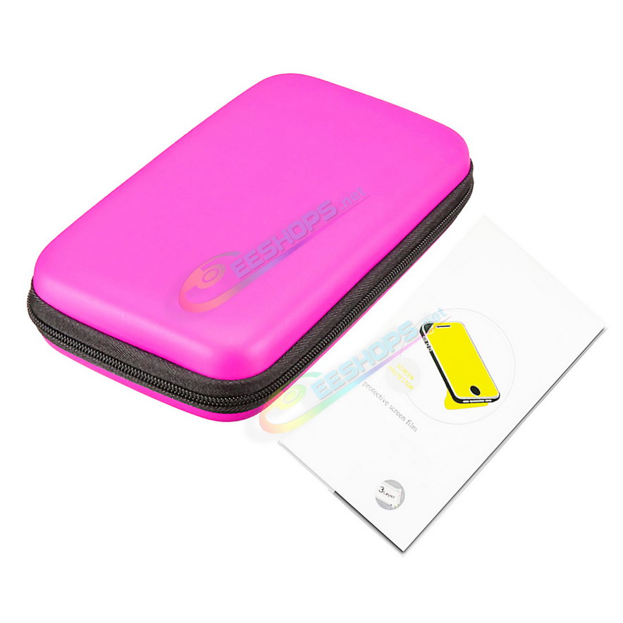 Best Nintendo 2DS Hard Carry Bag Storage Bag Black Color + Nano Screen Protective Films, Cheap 2DS Handheld Game Console, Portable Impact Resistance Protection Travel Carrying Bag + High-Clear Display Protector with Hand Strap Free Shipping