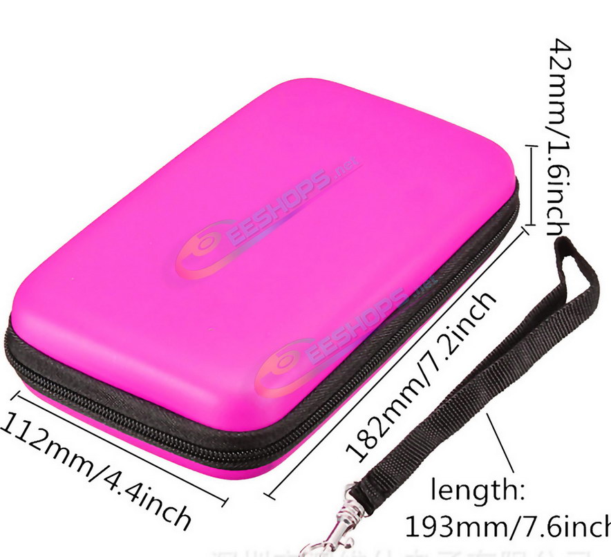 Best Nintendo 2DS Hard Carry Bag Storage Bag Black Color + Nano Screen Protective Films, Cheap 2DS Handheld Game Console, Portable Impact Resistance Protection Travel Carrying Bag + High-Clear Display Protector with Hand Strap Free Shipping