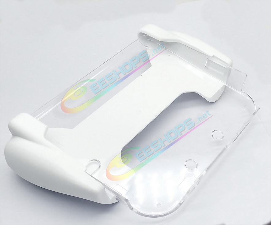 Best Nintendo 2DS Extra NonSlip Hand Grips Showing Stand + Protective Crystal Case White, New Upgraded Cheap Old 2DS Handheld Consoles, Multi-Color Customized 100% Fit Comfortable Gaming Handle Sweat-proof Holder + Clear Protection Cover Free Shipping