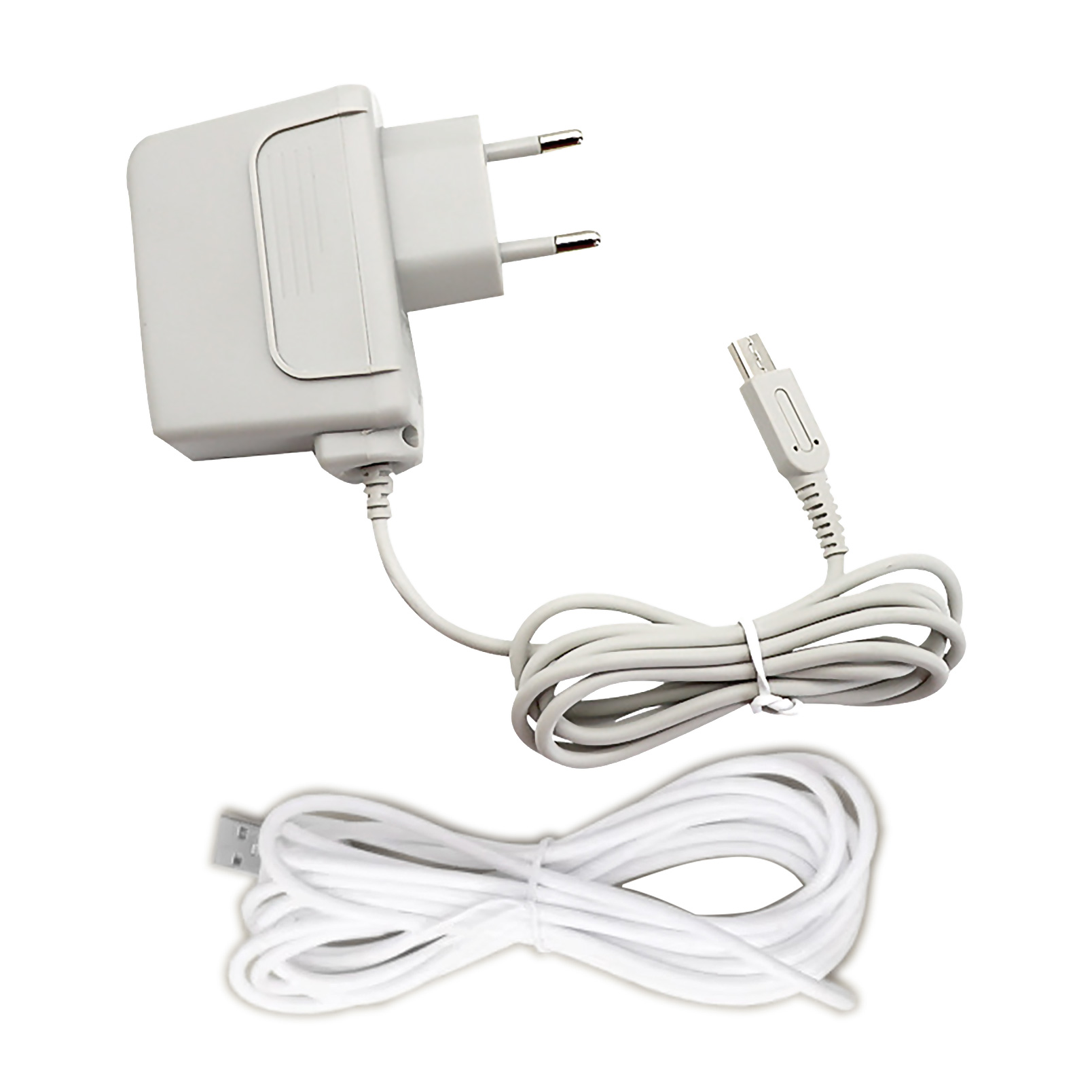 Cheap New Nintendo 2DS DSi XL / LL Charger AC Power Supply Adapter EU Plug + 3 Meters Long USB Charging Cable, Best NDSi 2DSXL 2DSLL New2DSXL Handheld Console 100-240V Wall / Desktop Charge Adaptor + White Thickened Extension USB Line Free Shipping